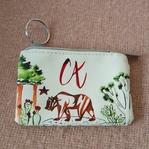 Starbucks Change Purse/Card Holder with Key Ring, 2020 California Bear Design